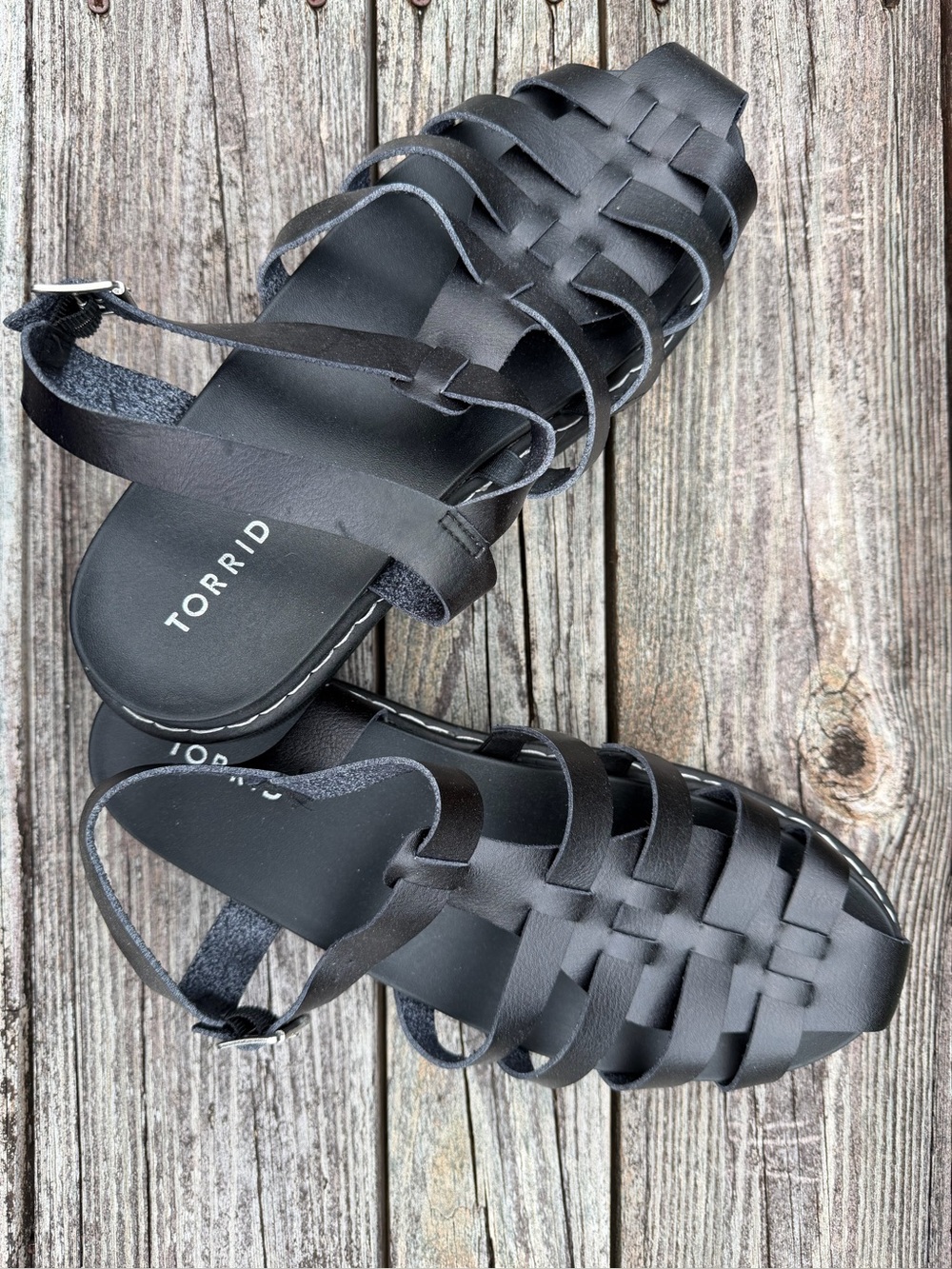 Torrid Black Braided Slingback Sandals - Women’s 12 / Men’s 10